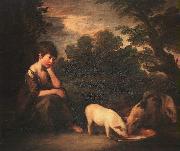 Girl with Pigs Thomas